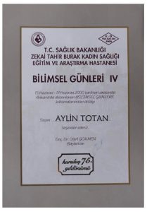 bilimsel günler sertifikası